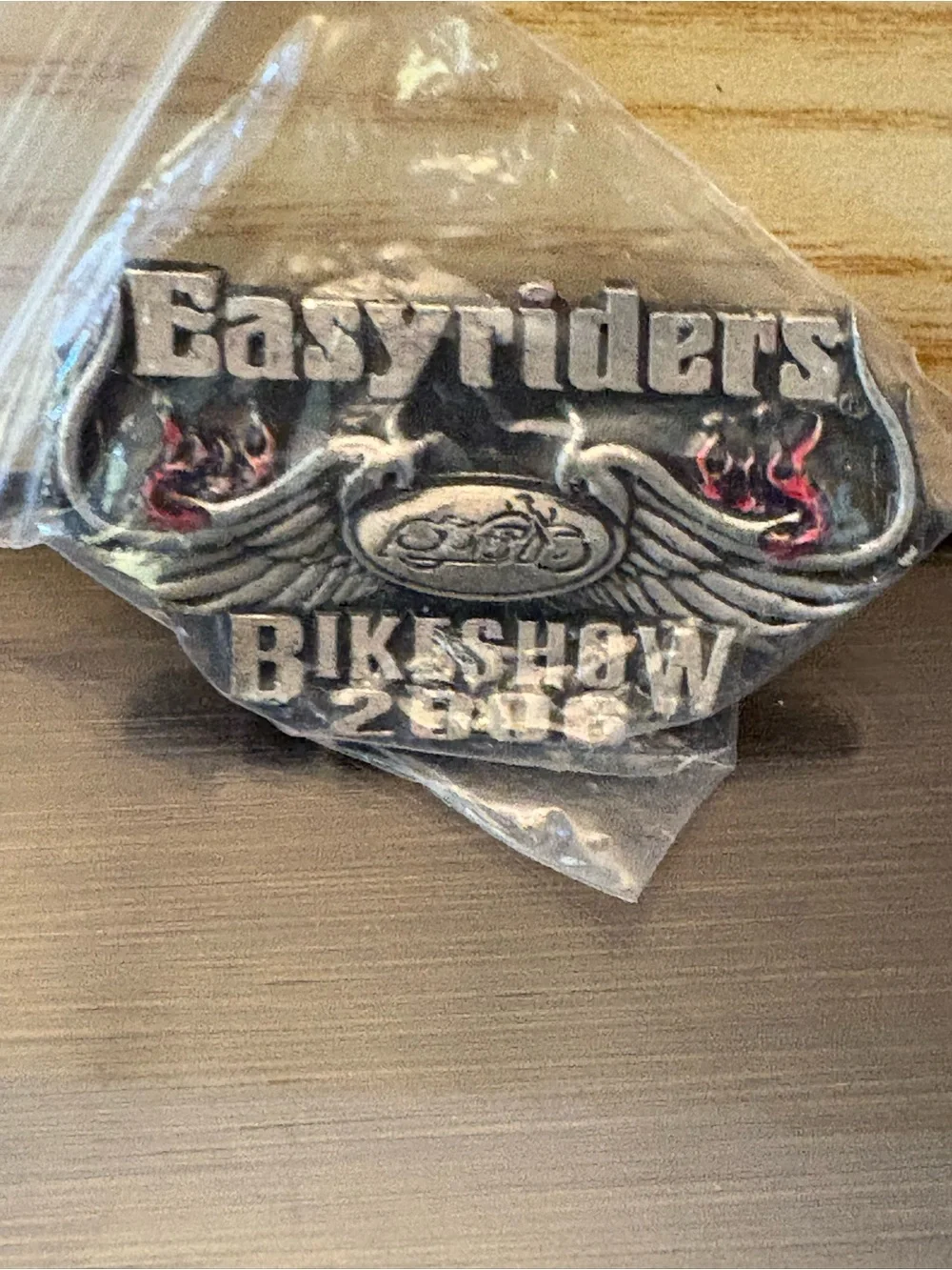 Easyriders Mag Official Merch Silver Easyriders Bike Show Pin Red Flame 2006